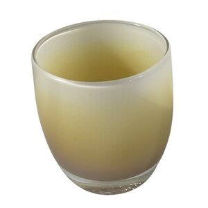 Glassybaby Votive Candle Holder Friendship Sand Color Hand Blown Glass